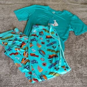 Posh Peanut X Hot Wheels Monster Trucks NWT Pajama Set Rare